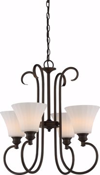 Picture of NUVO Lighting 62/904 Tess 4-Light Foyer Fixture; Aged Bronze Finish