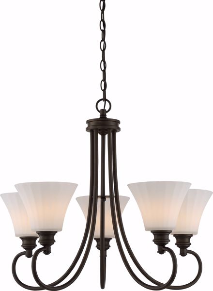 Picture of NUVO Lighting 62/905 Tess 5-Light Chandelier; Aged Bronze Finish