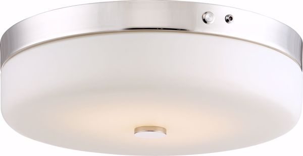 Picture of NUVO Lighting 62/981 LED Emergency Lighting; Flush Fixture; Polished Nickel Finish; Battery Backup Ready