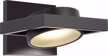 Picture of NUVO Lighting 62/993 Hawk LED Pivoting Head Wall Sconce - Black Finish - Lamp Included