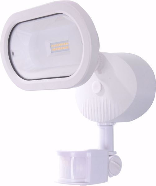 Picture of NUVO Lighting 65/106 LED Security Light; Single Head; Motion Sensor Included; White Finish; 4000K; 1200 Lumens