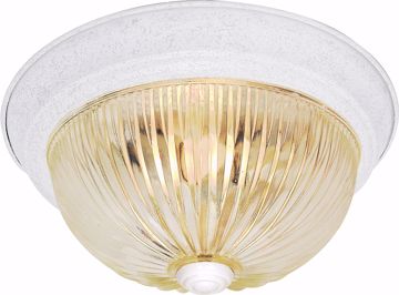 Picture of NUVO Lighting SF76/192 2 Light - 13" - Flush Mount - Clear Ribbed Glass