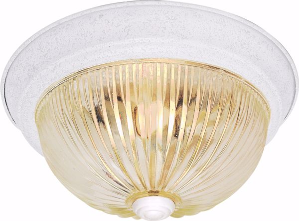 Picture of NUVO Lighting SF76/193 3 Light - 15" - Flush Mount - Clear Ribbed Glass