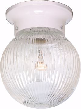 Picture of NUVO Lighting SF76/257 1 Light - 6" - Ceiling Fixture - Clear Ribbed Ball