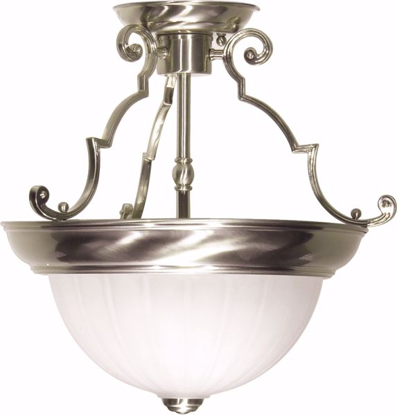 Picture of NUVO Lighting SF76/433 2 Light - 13" - Semi-Flush - Frosted Melon Glass