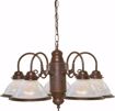 Picture of NUVO Lighting SF76/445 5 Light - 22" - Chandelier - With Clear Ribbed Shades