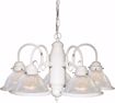 Picture of NUVO Lighting SF76/449 5 Light - 22" - Chandelier - With Clear Ribbed Shades