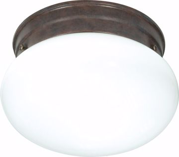 Picture of NUVO Lighting SF76/600 1 Light - 8" - Flush Mount - Small White Mushroom