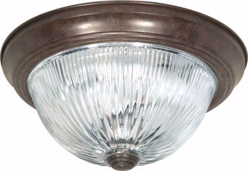 Picture of NUVO Lighting SF76/607 2 Light - 13" - Flush Mount - Clear Ribbed Glass