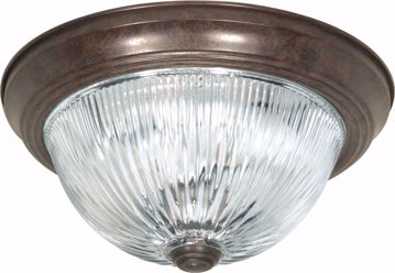 Picture of NUVO Lighting SF76/608 3 Light - 15" - Flush Mount - Clear Ribbed Glass
