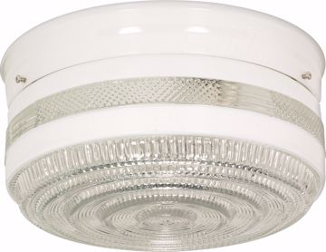 Picture of NUVO Lighting SF77/099 2 Light - 10" - Flush Mount - Large Crystal / White Drum