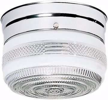 Picture of NUVO Lighting SF77/100 1 Light - 6" - Flush Mount - Small Crystal / White Drum