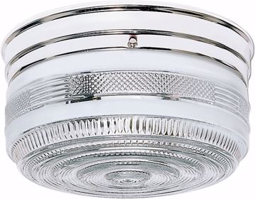 Picture of NUVO Lighting SF77/102 2 Light - 10" - Flush Mount - Large Crystal / White Drum