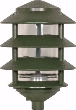 Picture of NUVO Lighting SF77/324 Pagoda Garden Fixture; Small Hood; 1 light; 3 Tier; Green Finish