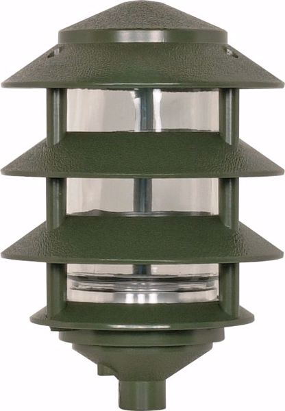 Picture of NUVO Lighting SF77/324 Pagoda Garden Fixture; Small Hood; 1 light; 3 Tier; Green Finish