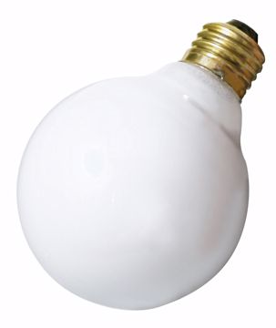 Picture of SATCO A3640 25W G25 Standard WHITE Incandescent Light Bulb