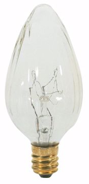 Picture of SATCO S2760 15W F10 CAND. CLEAR  Incandescent Light Bulb
