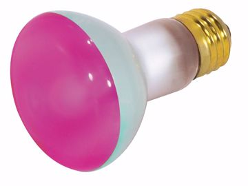 Picture of SATCO S3212 50R20 PINK Standard BASE Incandescent Light Bulb