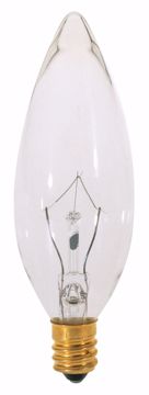 Picture of SATCO S3230 15W CAND Torpedo Clear Incandescent Light Bulb