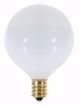Picture of SATCO S3260 25W G16 1/2 CAND GLOSSY WHITE Incandescent Light Bulb