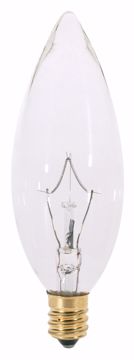 Picture of SATCO S3387 40W Torpedo CAND CLEAR 220 VOLT Incandescent Light Bulb