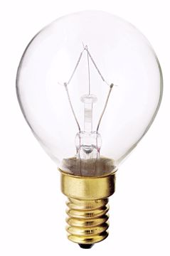Picture of SATCO S3397 40W G-14 CLEAR E-14 130V. Incandescent Light Bulb