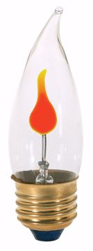 Picture of SATCO S3657 3W TT Standard Clear FLICKER Incandescent Light Bulb
