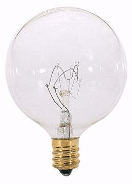 Picture of SATCO S3728 40W G16 1/2 CAND CLEAR Incandescent Light Bulb