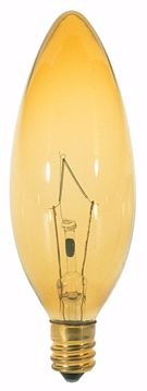 Picture of SATCO S3818 40W Torpedo CAND TRANS AMBER Incandescent Light Bulb
