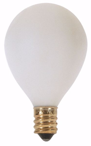 Picture of SATCO S3830 10W G12 1/2 CAND SAT WH PEAR Incandescent Light Bulb