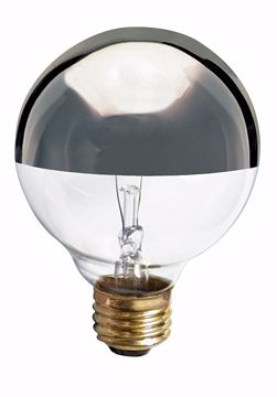 Picture of SATCO S3860 25W G25 SILVER CROWN Incandescent Light Bulb