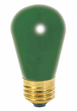 Picture of SATCO S3962 11S14 GREEN Incandescent Light Bulb