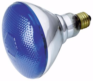 Picture of SATCO S4428 100W BR-38 BLUE 120 Volt Incandescent Light Bulb