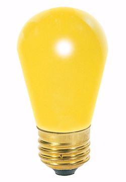 Picture of SATCO S4560 11W S14 YELLOW Incandescent Light Bulb