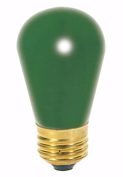 Picture of SATCO S4562 11W S14 GREEN Incandescent Light Bulb