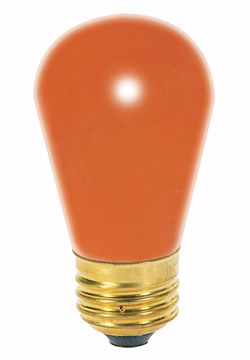 Picture of SATCO S4564 11W S14 ORANGE Incandescent Light Bulb