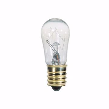 Picture of SATCO S4567 3S6/5 CAND BASE CLEAR 130V Incandescent Light Bulb