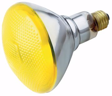 Picture of SATCO S5004 230 VOLT 100W BR-38 YELLOW E27 Incandescent Light Bulb
