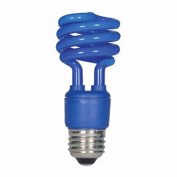 Picture of SATCO S5514 13T2/E26/BLUE/120V/1BL Compact Fluorescent Light Bulb
