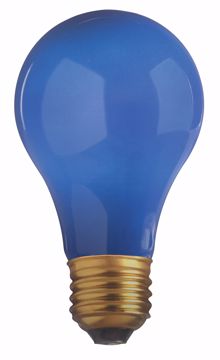 Picture of SATCO S6092 25W A19 CERAMIC BLUE 130V Incandescent Light Bulb