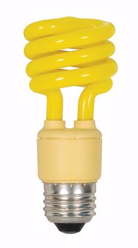 Picture of SATCO S7267 13T2/E26/BUG/120V  YELLOW Compact Fluorescent Light Bulb