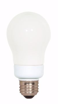 Picture of SATCO S7286 9A19/E26/5000K/120V  Compact Fluorescent Light Bulb