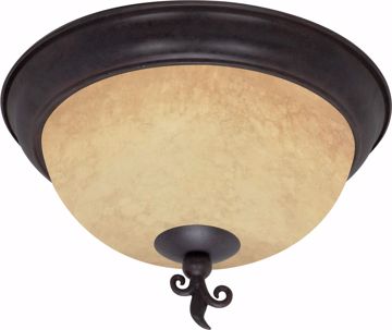Picture of NUVO Lighting 60/041 Tapas - 3 Light - 15" - Flush Mount - with Tuscan Suede Glass