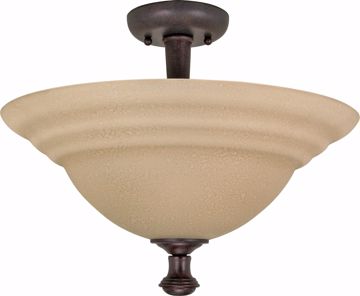 Picture of NUVO Lighting 60/103 Mericana - 2 Light - 16" - Semi-Flush - with Amber Water Glass