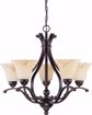 Picture of NUVO Lighting 60/1402 Anastasia - 5 Light 24" Chandelier with Honey Marble Glass