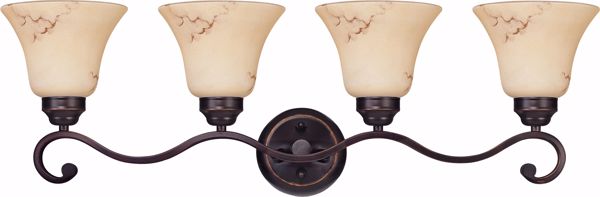 Picture of NUVO Lighting 60/1415 Anastasia - 4 Light Vanity with Honey Marble Glass