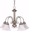 Picture of NUVO Lighting 60/181 Ballerina - 5 Light - 24" - Chandelier - with Alabaster Glass Bell Shades