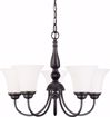 Picture of NUVO Lighting 60/1842 Dupont - 5 light 21" Chandelier with Satin White Glass