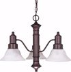 Picture of NUVO Lighting 60/192 Gotham - 3 Light - 23" - Chandelier - with Alabaster Glass Bell Shades