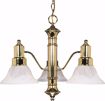 Picture of NUVO Lighting 60/194 Gotham - 3 Light - 23" - Chandelier - with Alabaster Glass Bell Shades